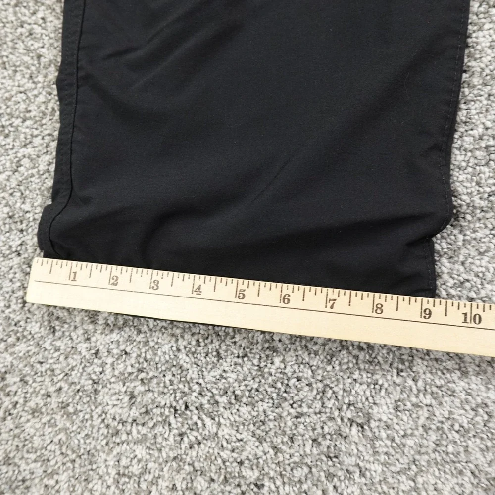 Eddie Bauer Pants Mens 38X30 Black Travex Fleece Lined Cargo Hiking Stretch Warm